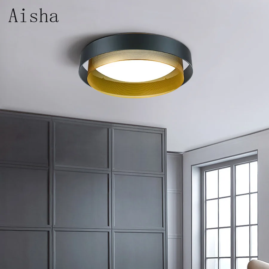 Post современный светодиодный потолочный светильник круглый поверхностного
