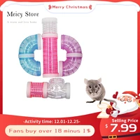 new hamster six through tunnel fittings transparent acrylic cage hamster accessories cheap small pet toys supplies