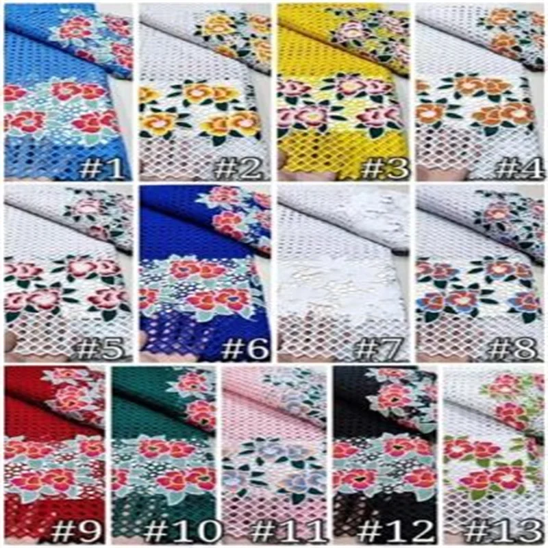 

Роскошная королевская кружевная оригинальная африканская полированная ткань из австрийского хлопка, одежда в Корейском стиле для праздно...