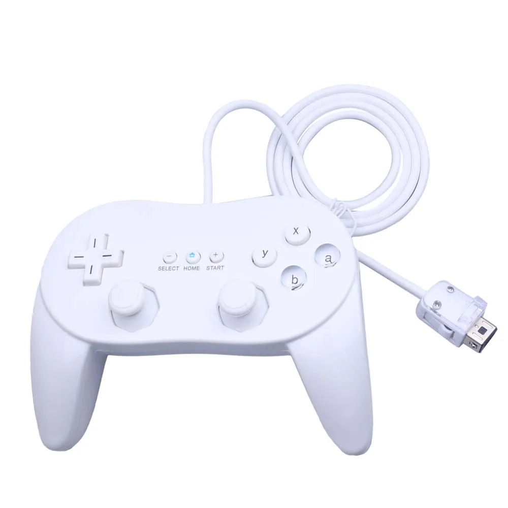 Второе поколение игрового пульта для Nintendo Wii "Classic Wired Gaming Remote Pro Shock Joypad Joystick"