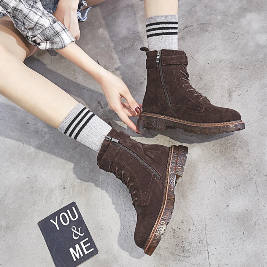 LCIZRONG новые зимние женские ботильоны на молнии Модные Повседневные высокие