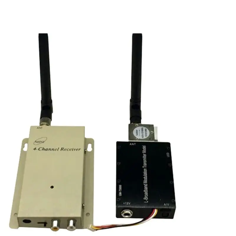 

5W+ Dual Way Video Input 1.2G Transceiver CCTV Transmitter DRONE Camera Image Video Audio FPV Transmitting Receiver