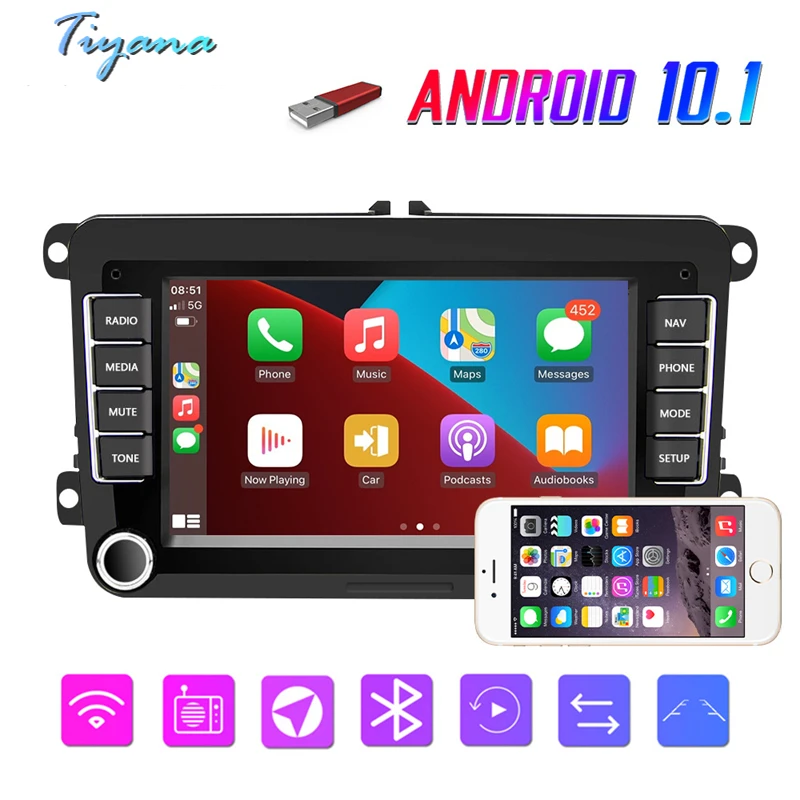 

7 Inch Android Car Navigation Car Central Control Large Screen Wireless Carplay GPS Bluetooth Car Radio For Bmw E46 Ford Focus 5