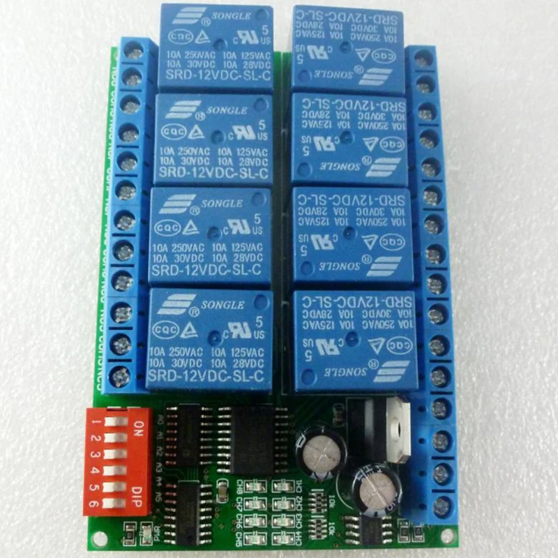 

12-канальное реле Ethernet RS485, последовательный удаленный коммутатор протокола Modbus RTU, плата управления PLC, CoAP Domoticz, модуль таймера R421A08