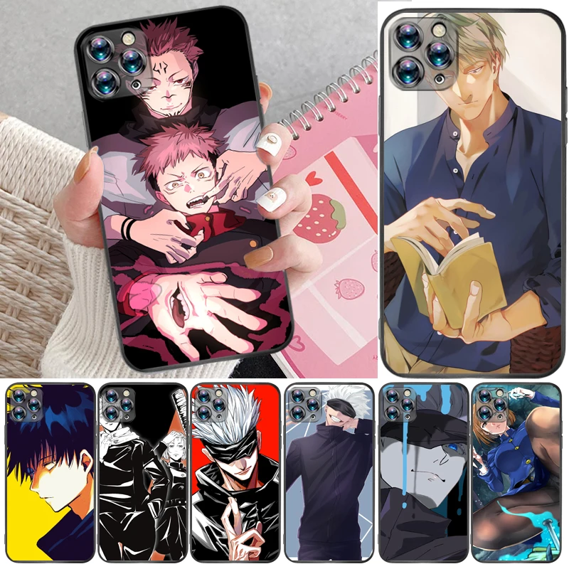 

Jujutsu Kaisen Sukuna Yuji Itadori Satoru Gojo Fushiguro Megumi Phone Case For iPhone 11 Pro Max Cases Back Cover Funda