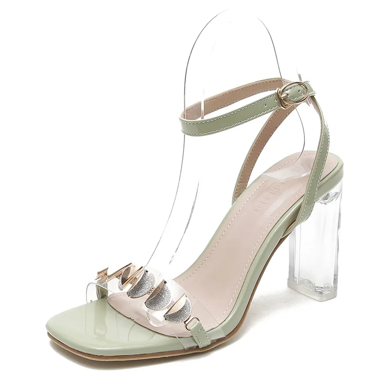 

Sexy Sandals Straps One Word Buckle shoes Ankle Buckle Shoes for Women Heel Women's Womens Summer Hight Heels