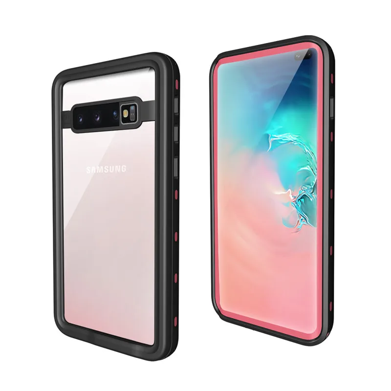 Розовый SHELLBOX IP68 Водонепроницаемый чехол для samsung S10 Plus чехол водонепроницаемый полная защита подводный дайвинг противоударный Fundas - Цвет: Розовый