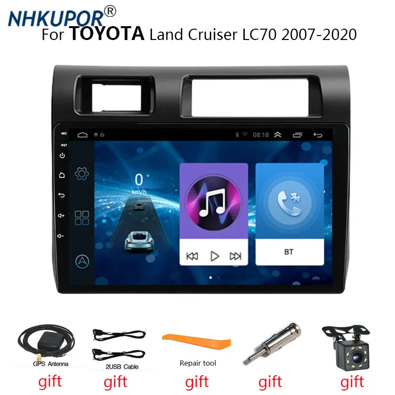 

2 Din Android 10.0 Car Stereo Radio Multimedia Player GPS Navigation Head Unit For Toyota Land Cruiser Pick-up LC70 2007-2020