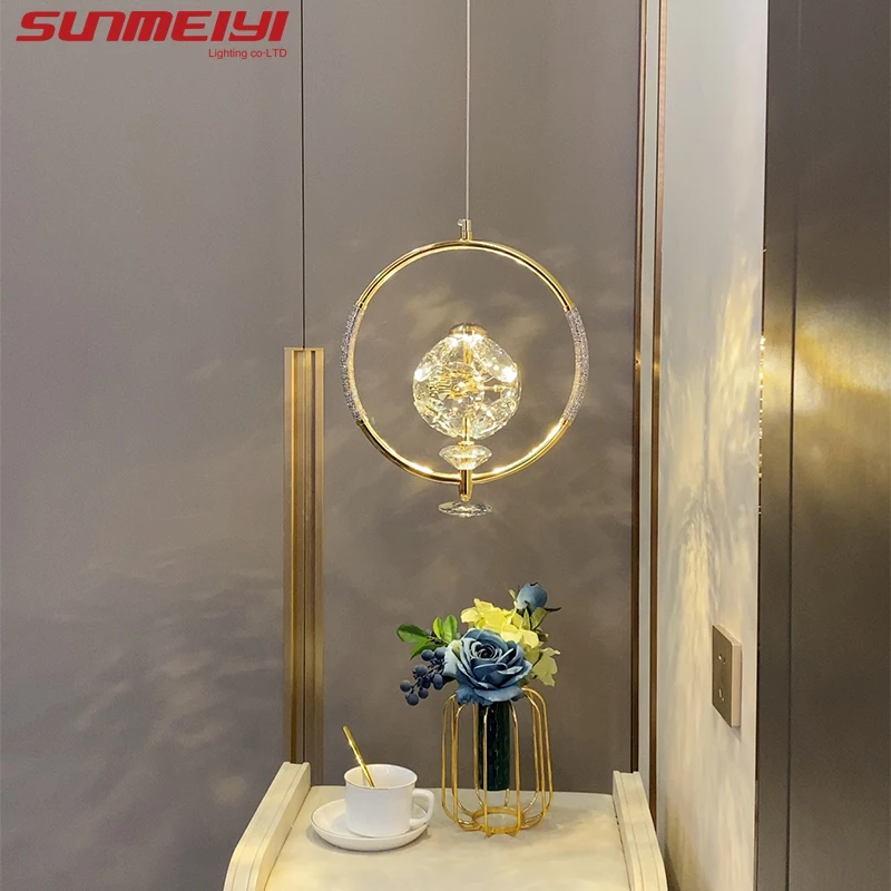 

Luxury Pendant Lights For Bedroom Bedside Nordic Crystal Led Penant Lamps Dining Room Kitchen Cafe Bar Decor Living Room Lamp