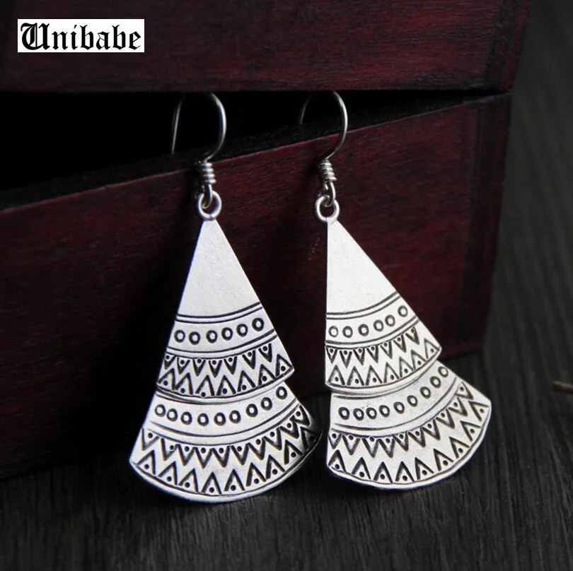 Серьги подвески в стиле ретро из стерлингового серебра 925 пробы ручной работы