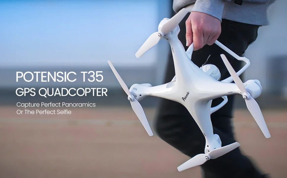 Potensic T35 2,4 ГГц Радиоуправляемый Дрон 1080P Wifi FPV HD камера удержание высоты один ключ возврат/посадка взлет Безголовый Радиоуправляемый квадрокоптер Дрон