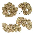 72 шт.лот 2 см золотые, розовые, красные, розовые, красные, блестящая пена, искусственные цветы для свадебного украшения, Подарочная коробка, Декоративные искусственные цветы