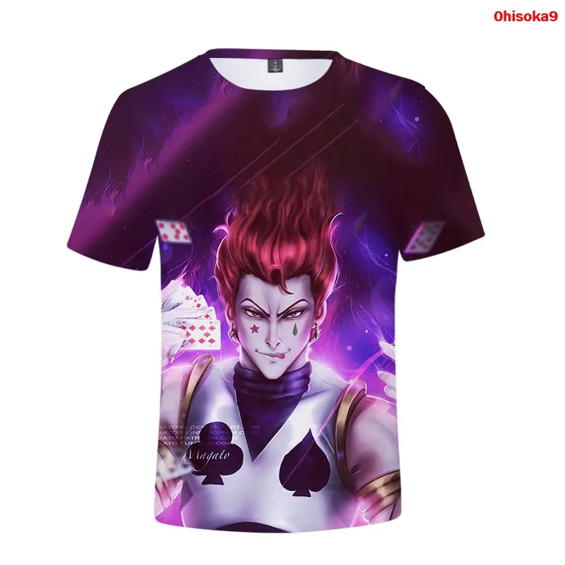 

Модная 3d футболка Hunter X Hunter Hisoka, мужская одежда с принтом, летняя повседневная футболка с коротким рукавом, смешные аниме топы Hisoka унисекс