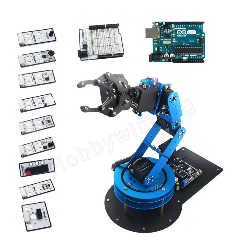 6 DOF робот металлический сплав механическая рука зажим коготь Arduino вторичное