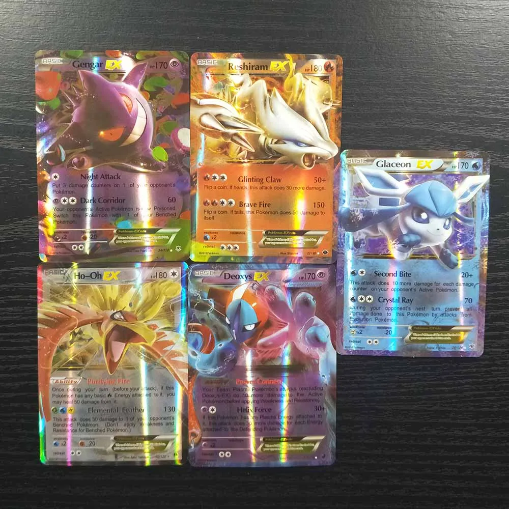 TAKARA TOMY Pokemon Cards 100 шт. флэш-карты коллекции битва сияющая карточная настольная игра