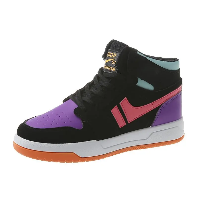 

Spring Autumn New Women Fashion Thick Bottom Shoe High-Top Flat Platform Girl Breathable Antislip Sneaker Mujer Tenis Size 35-40