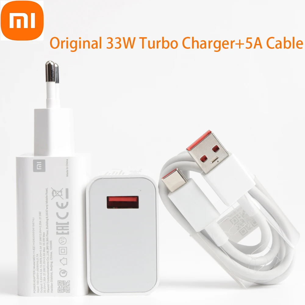 

Original Xiaomi 33W Fast Charger Turbo Charge EU QC 4.0 Adapter Redmi Note 9 Mi 9 9se 9T Note 10 K20 K30 Pro Charger