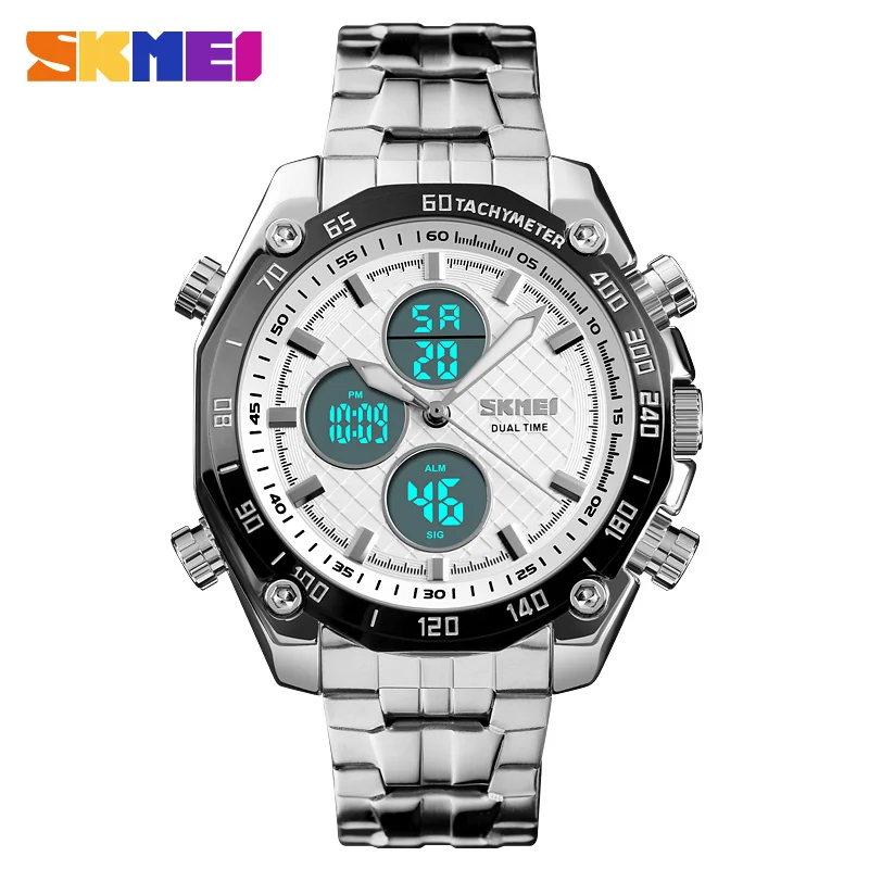 Часы SKMEI мужские электронные кварцевые со светодиодный светильник кой брендовые