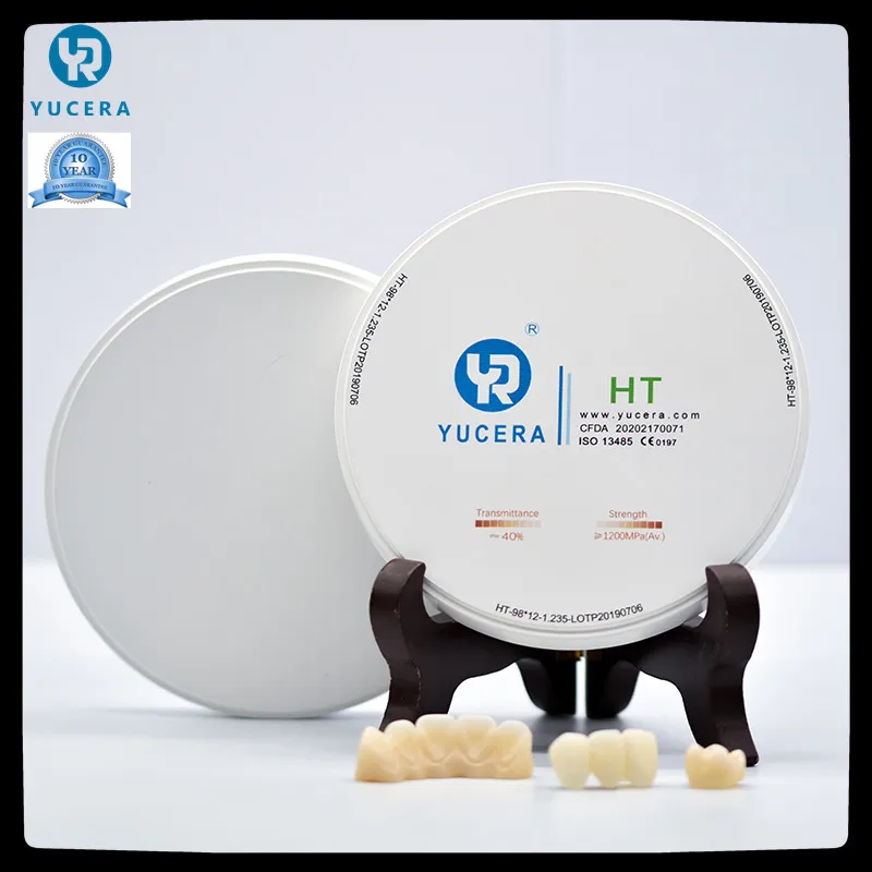 Yucera High Strength HT White For Implant And Coping 98mm Block Dental Zirconia
