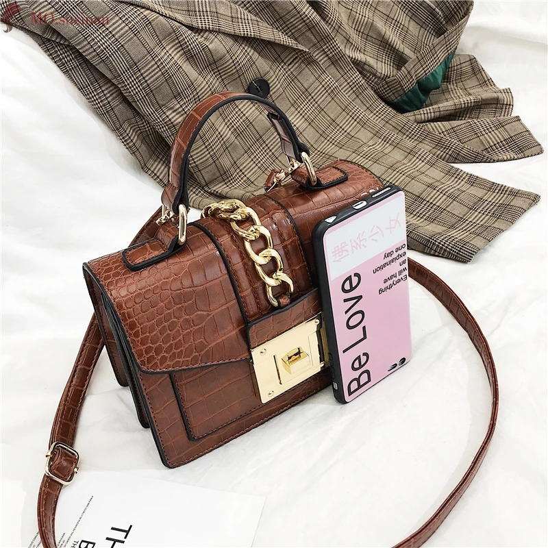 Women Bag Female Leather Handbags Small Messenger Bag Chain Flip Tote Crossbody Bags for Women Vintage Shoulder Bag Bolsos