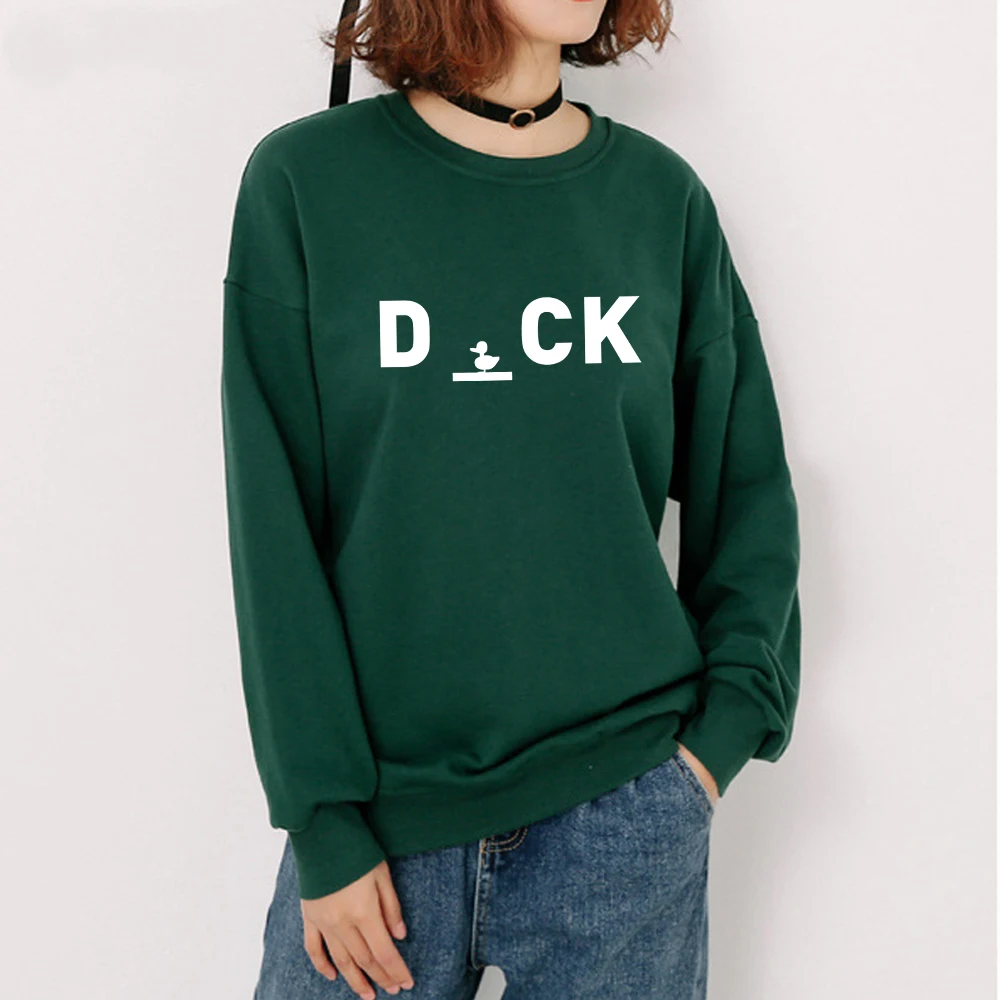 Модные забавные свитшоты с изображением утки Женские повседневные топы пуловеры