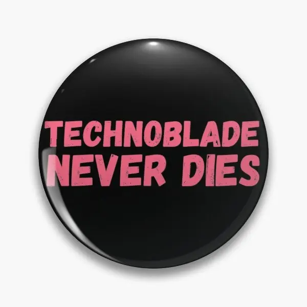 Technoblade Never Dies  Customizable Soft Button Pin Metal Collar Brooch Cute Decor Lapel Pin Cartoon Clothes Lover Gift Women