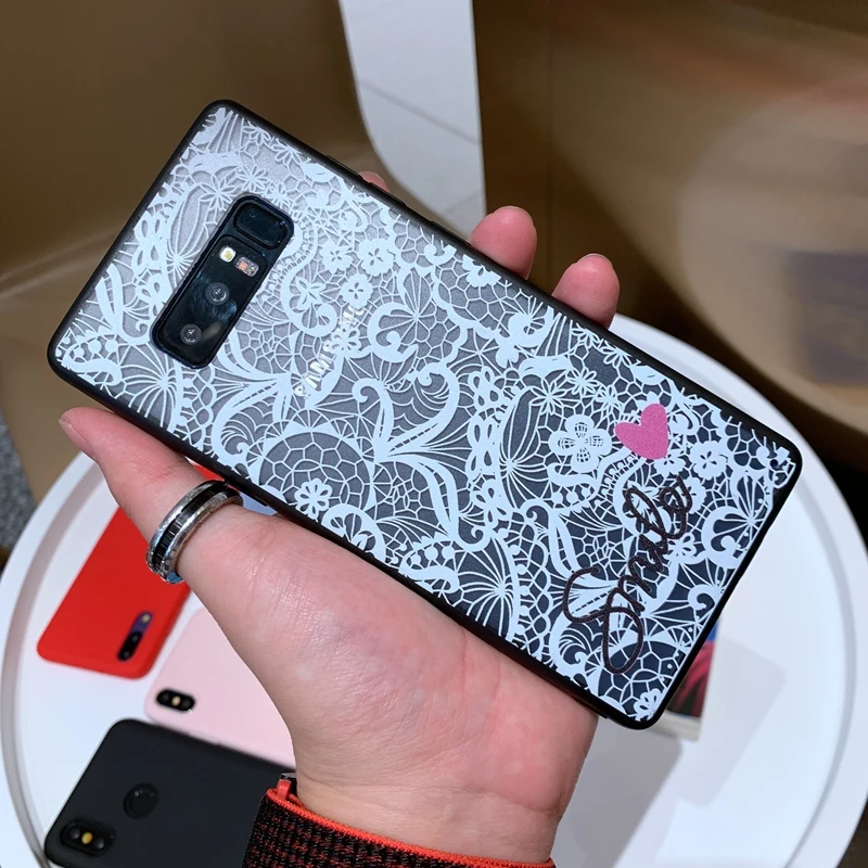 Мягкий чехол с кружевным цветочным узором для Samsung Galaxy S9 S10 S20 Ultra Plus S10e A10 A20 A30 A50 A40