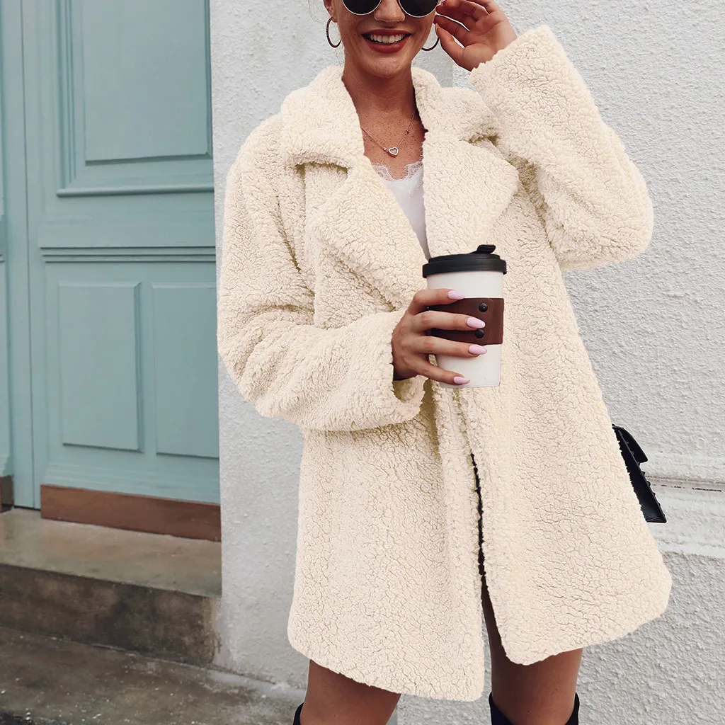 Женское пальто с искусственным мехом Повседневная теплая куртка Chaquetas Mujer зима