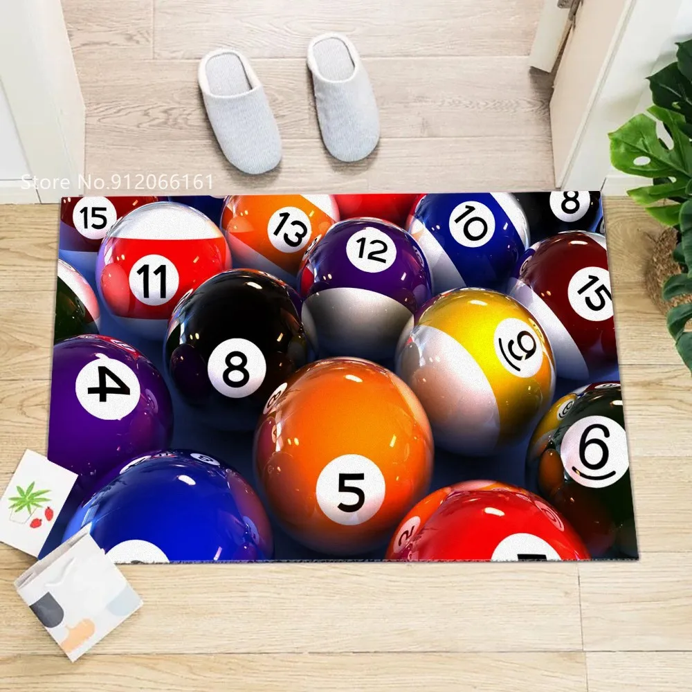 

Billiards Non Slip Entrance Door Bathroom Mat Popular Sports Carpet Bedroom Kitchen Bath Floor Mats Home Hallway Rugs Doormat