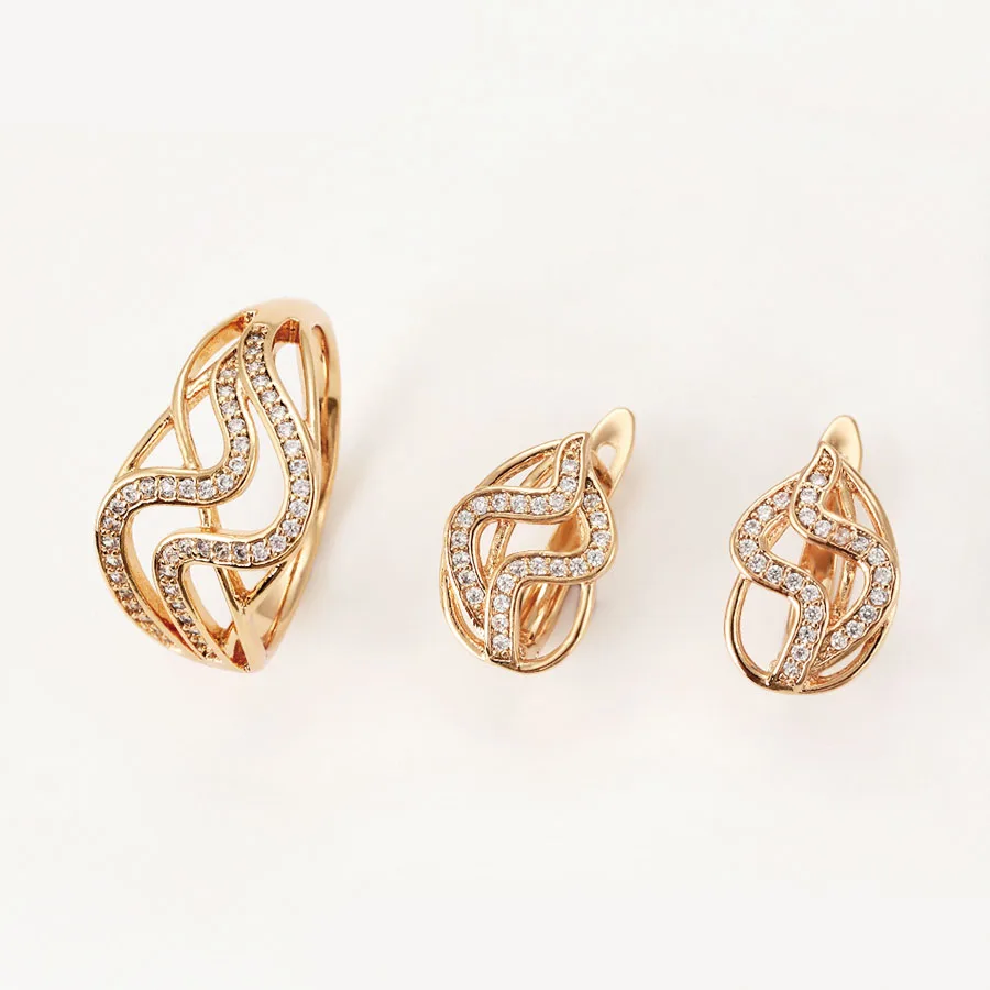 MxGxFam Новые поступления серьги-кольца с цирконием AAA + и комплекты ювелирных