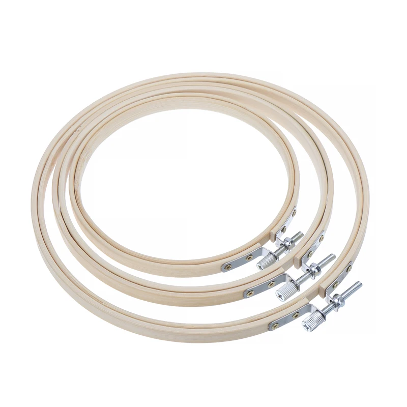 3 шт./компл. и бамбуковым корпусом Круг алмазный вышивка крестиком обруч кольцо