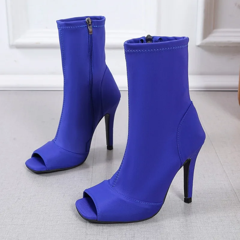 Женские босоножки на высоком каблуке Босоножки с открытым носком обувь для