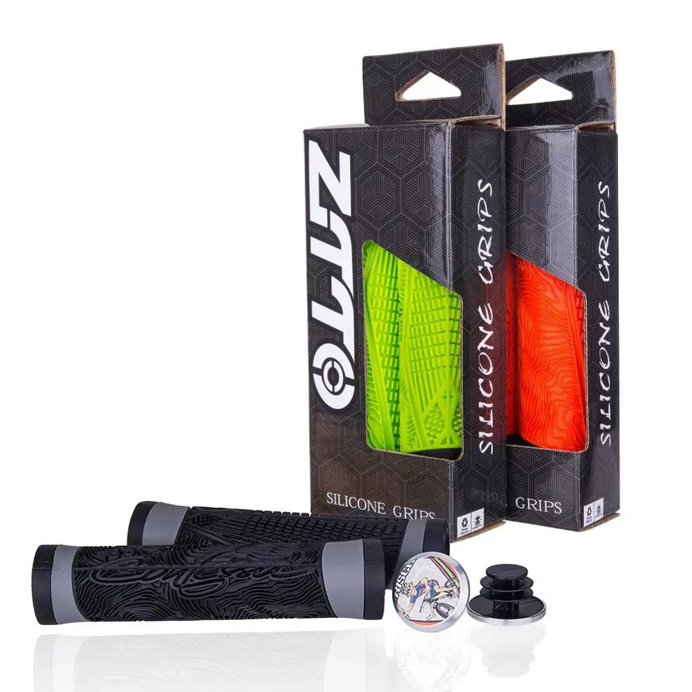 

ZTTO Bicycle Silicone Grip Cover Double Pass Comfortable Shock Absorbing Bike Handlebar Grips Cover Cycling Bicycle Part 13*3CM