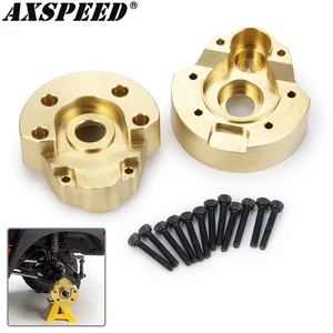 AXSPEED Front and Rear Wheels Brass Counterweight Cover Axle Shell Knuckle Balance Weight for Redcat GEN8 RC Car Parts