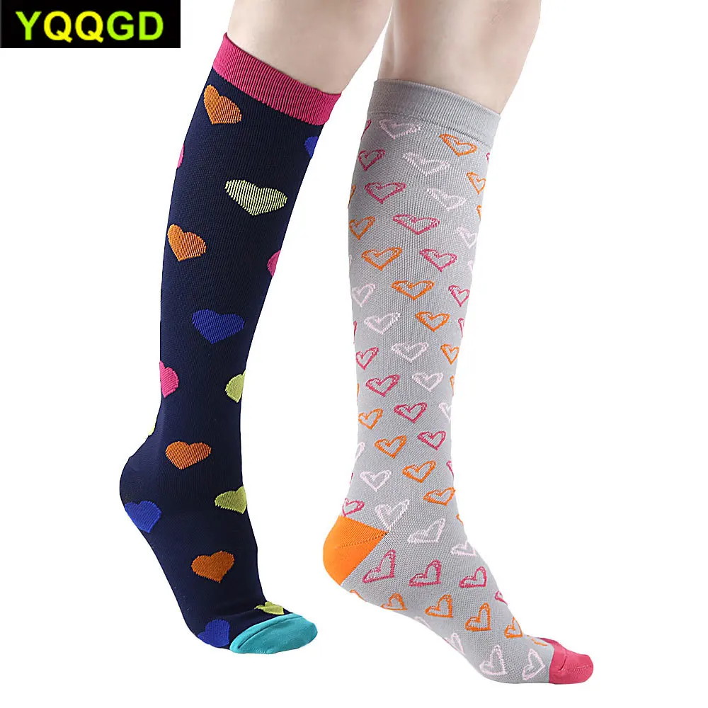 1Pair Compression stockings High Quality Outdoor Sport Various patterns Comfortable For Women Girls | Красота и здоровье
