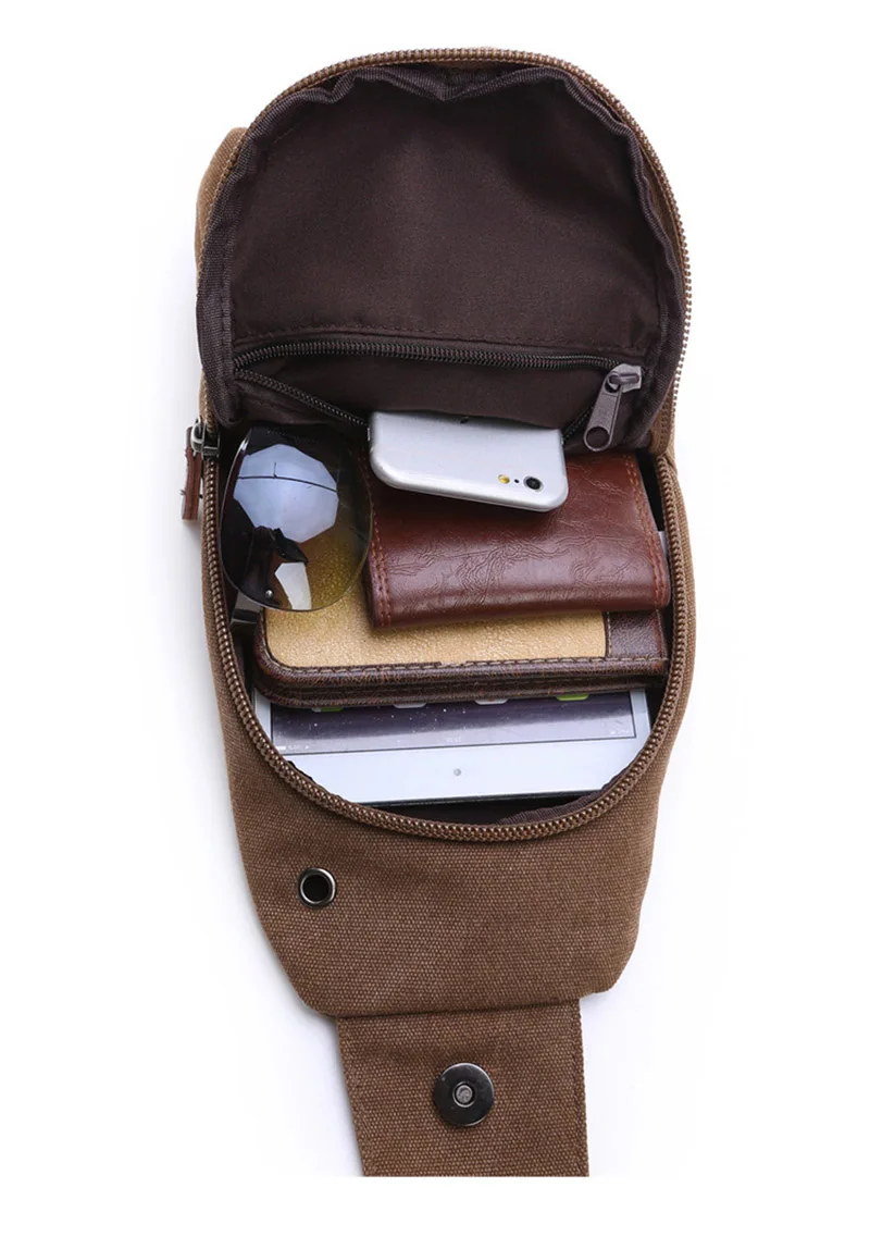 Мужская холщовая нагрудная сумка из коровьей кожи Летняя Сумка Большая