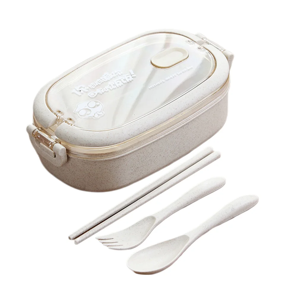 Ланч-бокс Bento из пшеничной соломы пищевой контейнер для микроволновой печи со