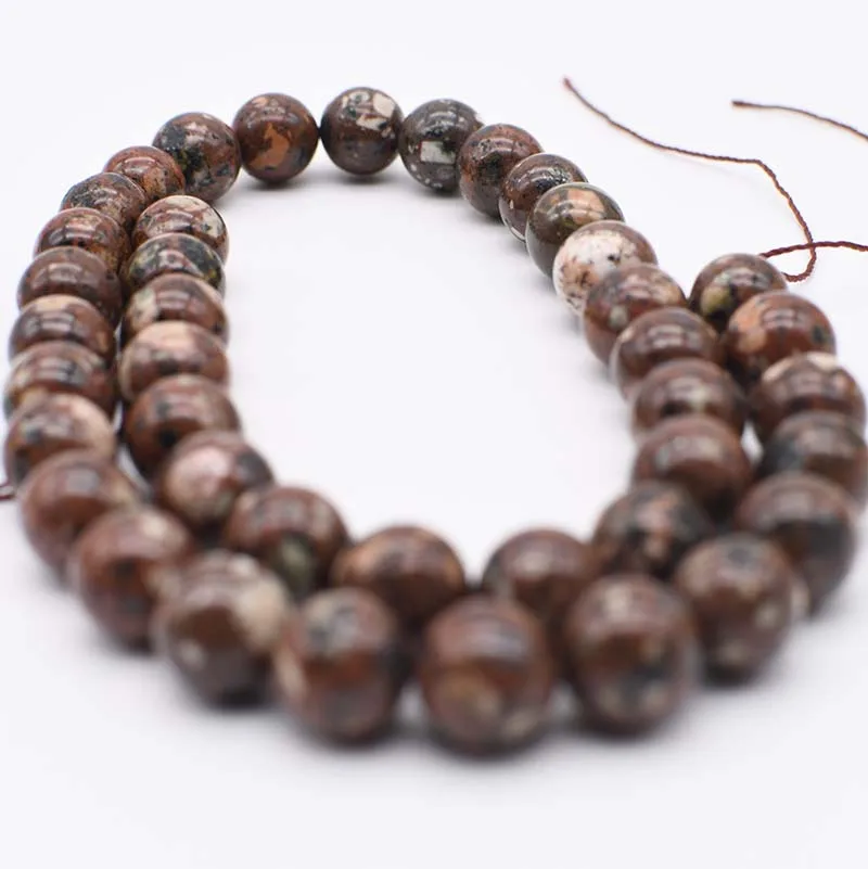 

10 mm natural serpentine flat round ball beads DIY Necklace sling Earring Jewelry production free delivery
