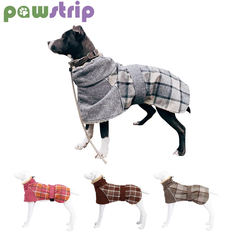 

Зимнее теплое пальто для собак, утепленная хлопковая куртка для домашних животных, для средних и больших собак, ветрозащитная Светоотражаю...