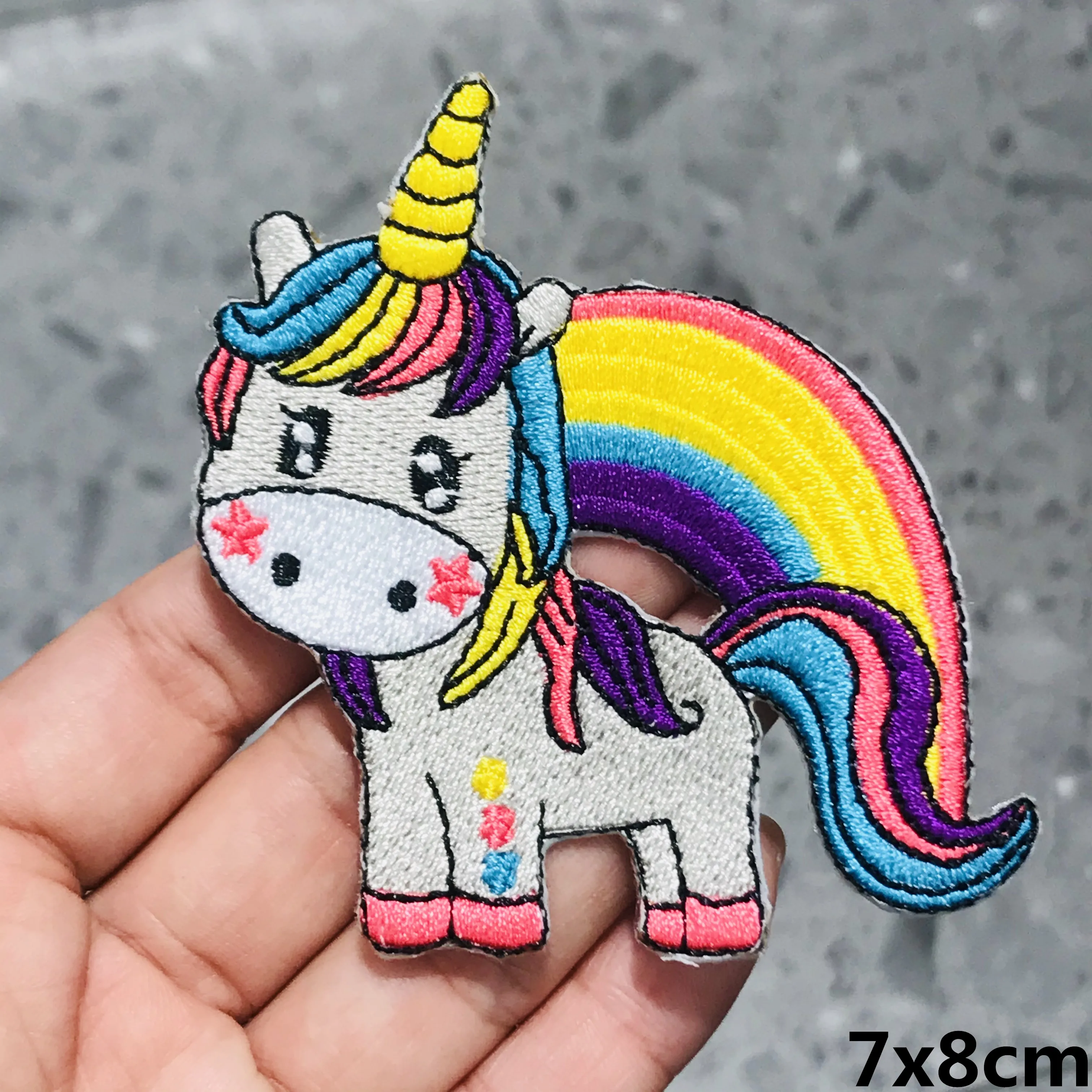 1 шт. Радужная вышивка единорога нашивки ПРИШИТАЯ аппликация значок рукоделие