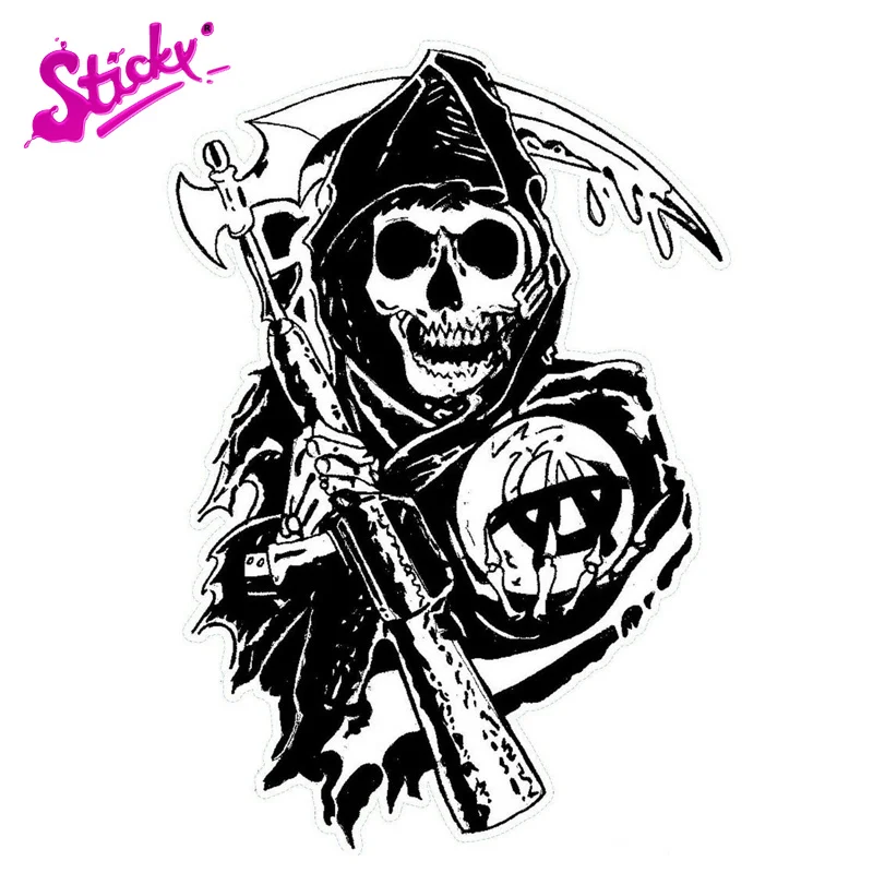 Бесплатная доставка липкая аниме наклейка на автомобиль с изображением сынов