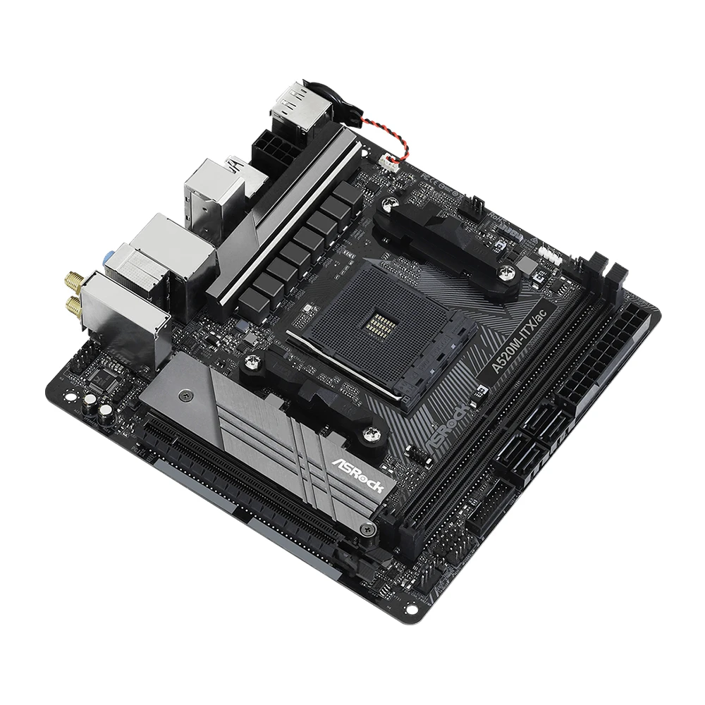 Материнская плата ASRock Super Alloy A520M-ITX/ac настольная материнская A520 гнездо для