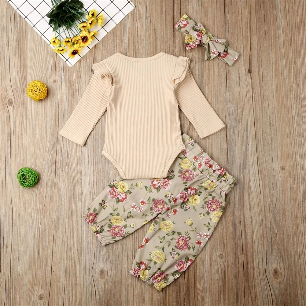3 шт. комбинезон с длинным рукавом и оборками на возраст 0-18 месяцев | Мать ребенок