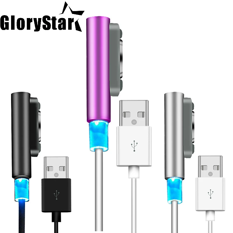 1 шт. высококачественный Магнитный зарядный кабель со светодиодной подсветкой