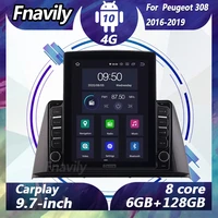 fnavily 9 7%e2%80%9c android 10 car radio for peugeot 308 video navigation dvd player car stereos audio gps dsp bt wifi 4g 2016 2019