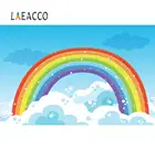 Laeacco мультфильм Радуга облачно блестящая Звезда ребенок душ день рождения плакат фотографии фоны фото студия