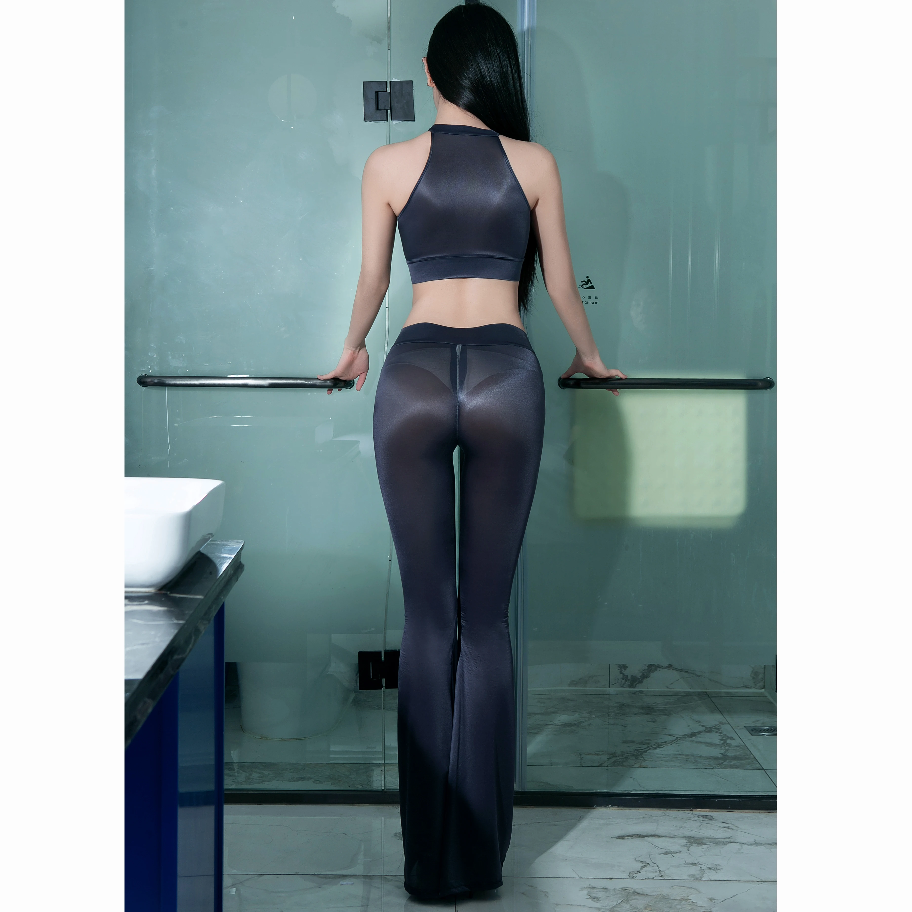 Женский комбинезон с открытой промежностью эластичный сексуальный эротические