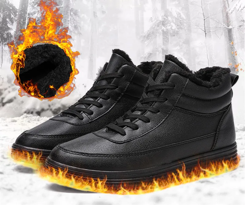 Мужские бархатные ботинки до щиколотки сохраняющие тепло уличная спортивная