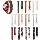 Ремешок из натуральной кожи для Samsung Galaxy Watch Active 2, тонкий спортивный браслет 20 мм 22 мм, аксессуары для часов