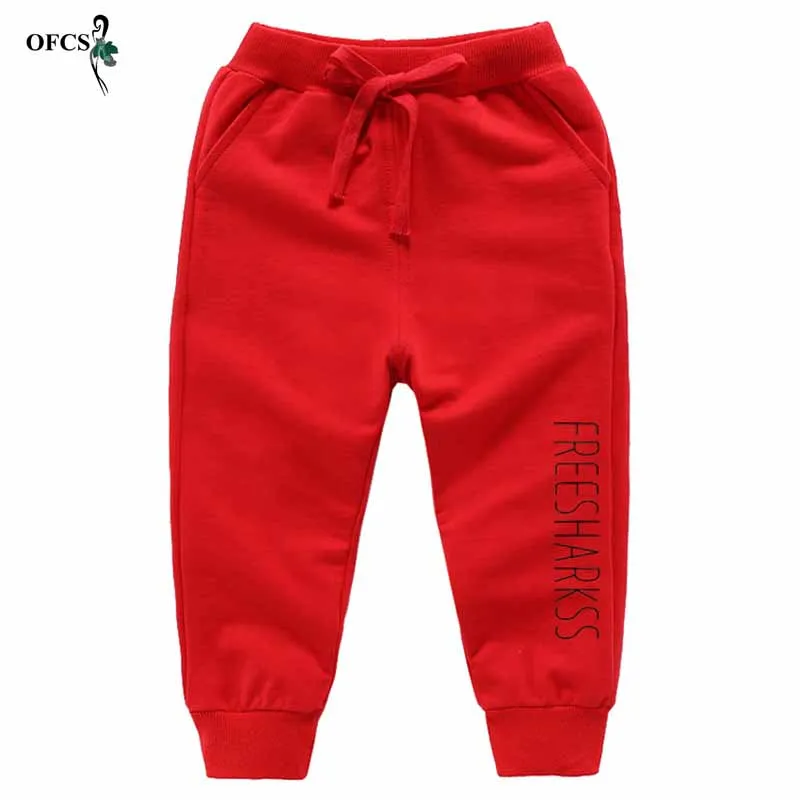 Штаны для мальчиков с буквенным принтом детские спортивные штаны новые весенние